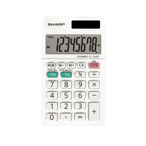 SHARP EL244W Twin Power 8-digit Display