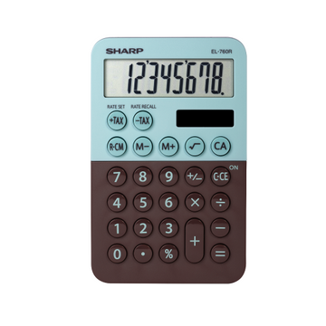 SHARP EL760RMT Twin Power XL 8-digit Display