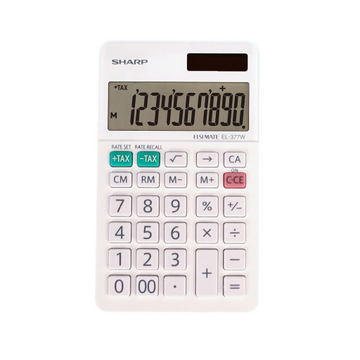 SHARP EL377W Twin Power 10-digit Display